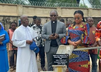Fr Peter Omogo Commissions Borehole At Gola