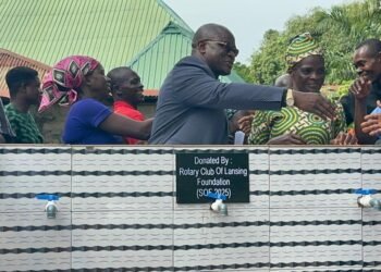 SAMUEL OMOGO FOUNDATION COMMISSIONS MOTORIZED BOREHOLE IN AMAOGELEWU IZHIA, SPONSORED BY ROTARY CLUB OF LANSING